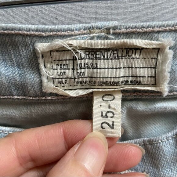 Current/ Elliot The Stiletto Skinny Frayed Jeans Sz 25 - Picture 6 of 11